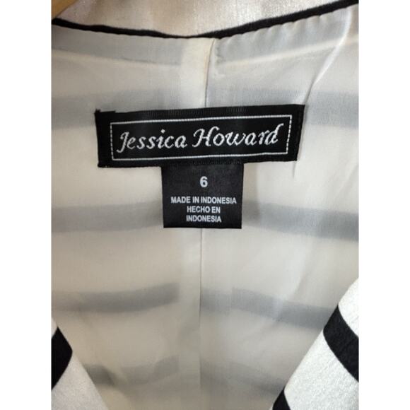 Jessica Howard Womens Event Career Corpcore Striped Sleeveless Midi Dress Size 6 - Picture 6 of 7